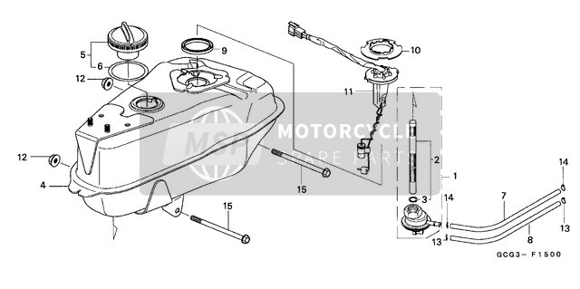 Honda SGX50S 1999 Fuel Tank for a 1999 Honda SGX50S